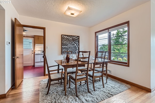 4645 NE 42nd Ave, Portland, OR 97218 - dining room featuring wood finished floors and a textured ceiling