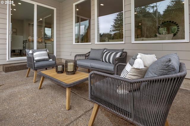 view of patio / terrace with an outdoor living space