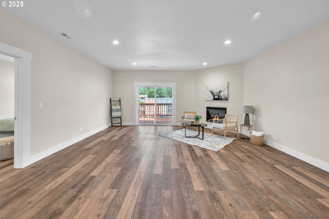 living room featuring hardwood / wood-style flooring