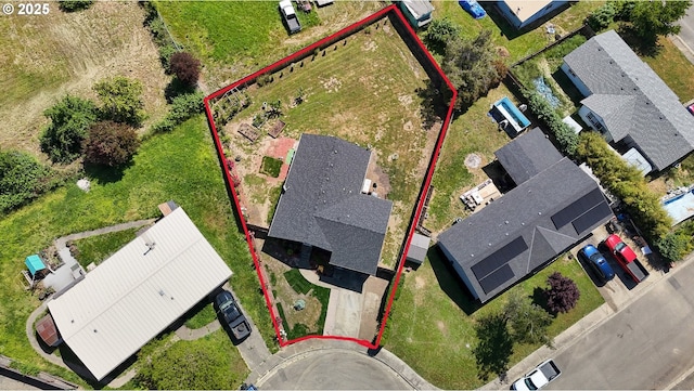 715 Penny Ln, Riddle, OR 97469 - aerial view of residential area featuring property boundaries highlighted
