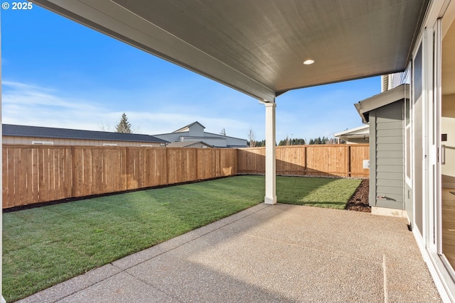 view of patio / terrace with a fenced backyard