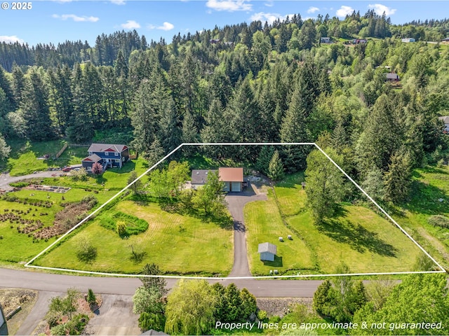 151 Owl Creek Rd, Kelso, WA 98626 - aerial view featuring a wooded view