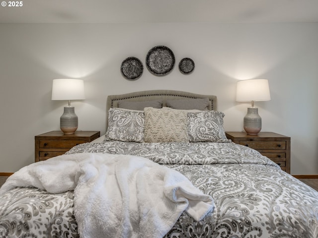 bedroom with baseboards