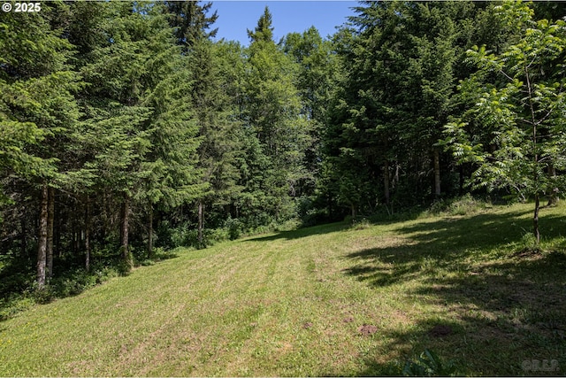 25363 Wonderly Rd, Rainier, OR 97048 - view of grassy yard featuring a view of trees