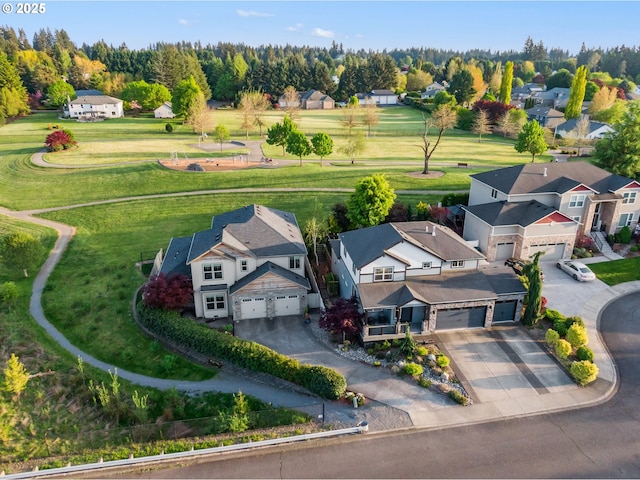 aerial perspective of suburban area