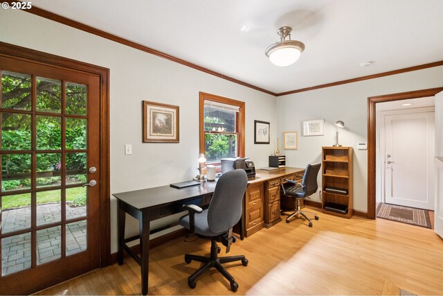 7150 SE 27th Ave, Portland, OR 97202 - office space featuring light wood finished floors and ornamental molding
