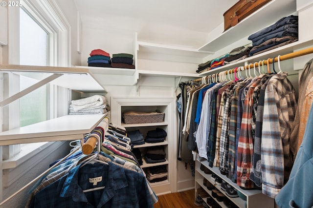 7150 SE 27th Ave, Portland, OR 97202 - walk in closet featuring wood finished floors