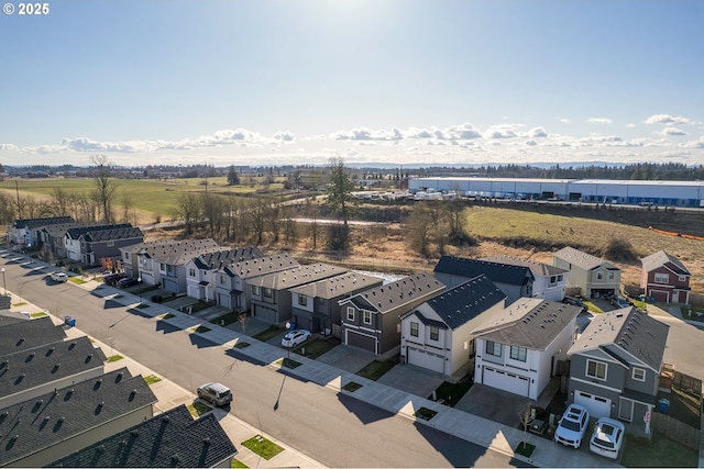 drone / aerial view with a residential view