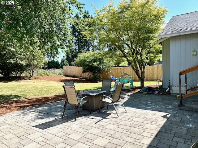 4120 NE 52nd St, Vancouver, WA 98661 - view of patio featuring a fire pit