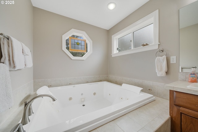 17460 Old Pacific Hwy, Rockaway Beach, OR 97136 - bathroom featuring vanity and a jetted tub
