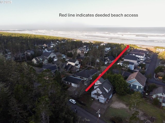 17460 Old Pacific Hwy, Rockaway Beach, OR 97136 - aerial view of residential area featuring waterfront with a beach