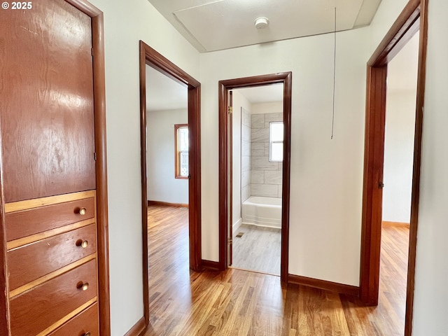 610 NE N St, Hermiston, OR 97838 - hall with light wood-type flooring and baseboards