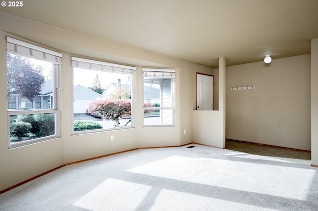 spare room featuring light colored carpet