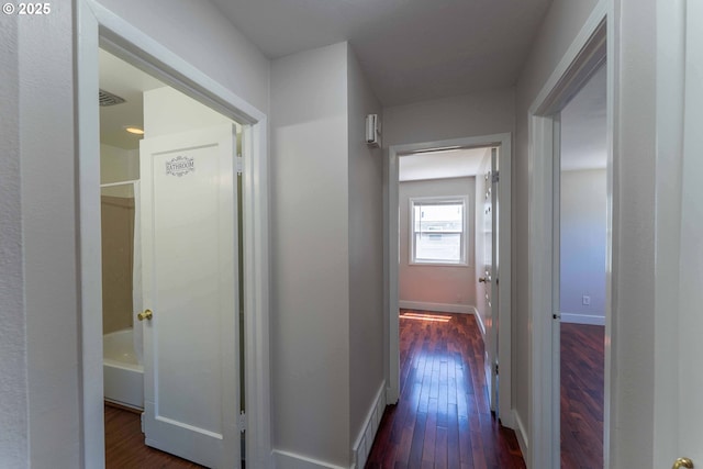 3826 SE 50th Ave, Portland, OR 97206 - hall with dark wood finished floors and baseboards