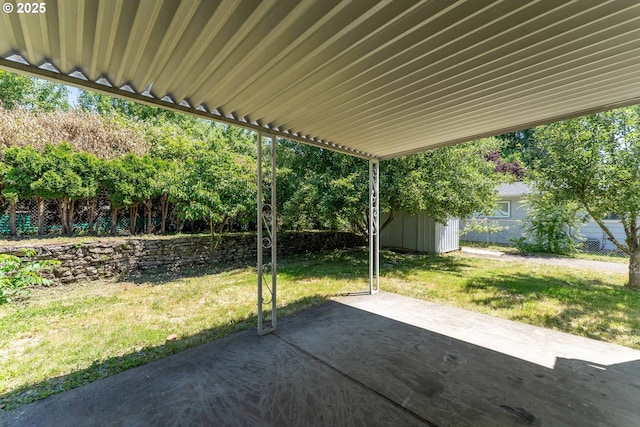 3826 SE 50th Ave, Portland, OR 97206 - view of patio with a storage shed