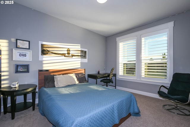 1936 NW Klickitat St, Camas, WA 98607 - bedroom featuring carpet flooring, baseboards, and lofted ceiling