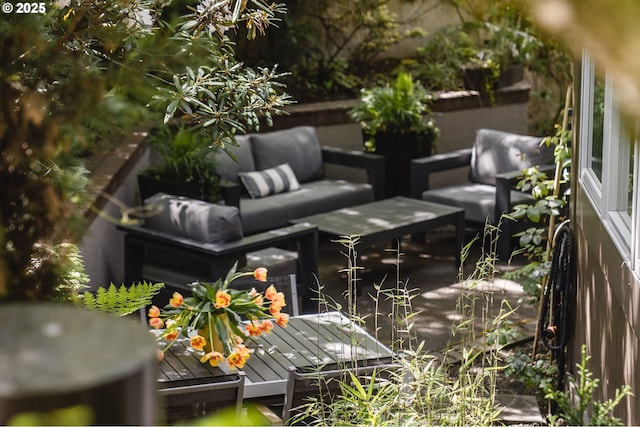 balcony with an outdoor living space