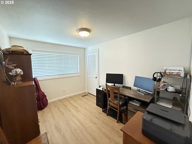 1206 Iris St, Brookings, OR 97415 - office with baseboards and light wood-style floors