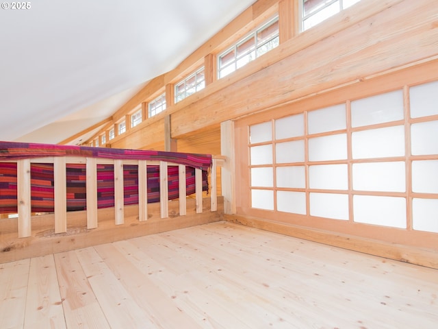 interior space with hardwood / wood-style floors