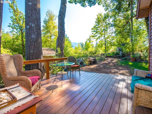 view of wooden deck