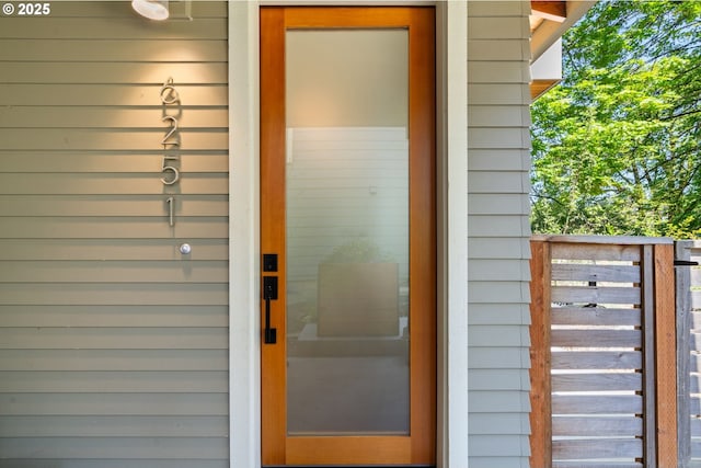 view of property entrance