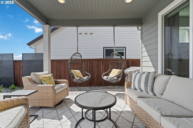 4815 S 12th Cir, Ridgefield, WA 98642 - view of patio with an outdoor living space and fence