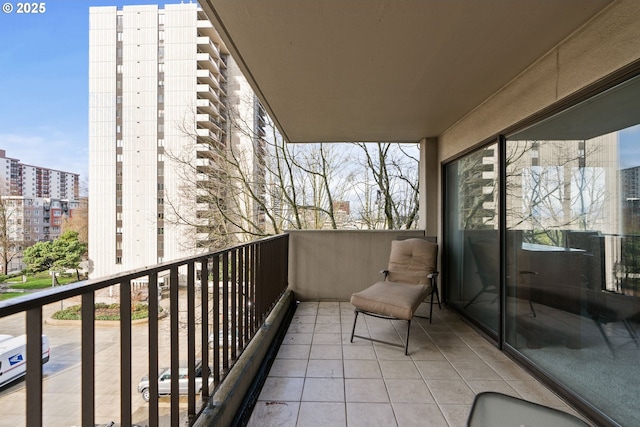 balcony featuring a city view