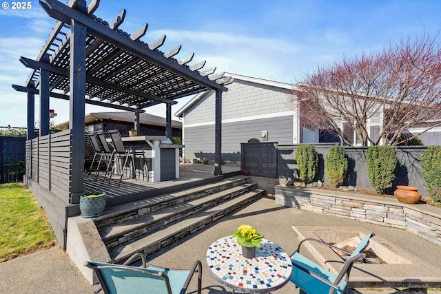 3220 Natalie Way, Bandon, OR 97411 - view of patio / terrace featuring a pergola