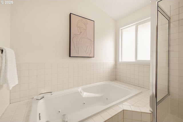 8156 SW 159th Pl, Beaverton, OR 97007 - full bathroom with a jetted tub and a stall shower