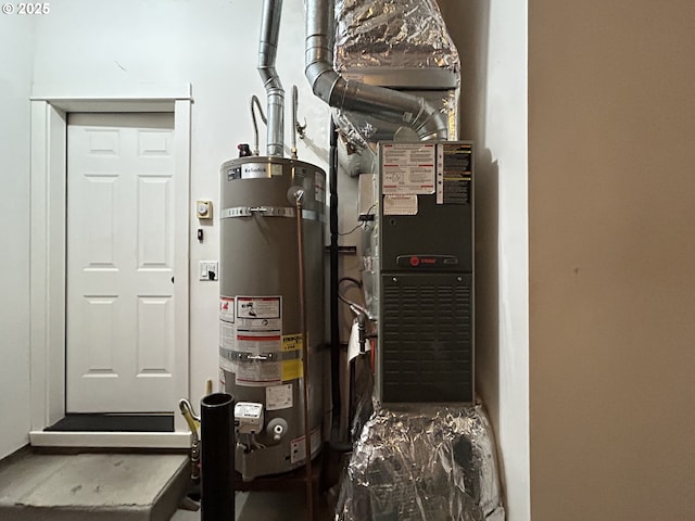 utilities featuring heating unit and secured water heater