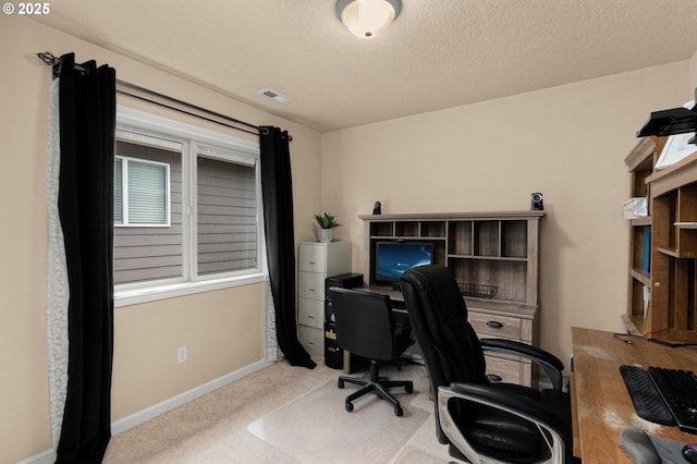 1116 Parkside Ave, Forest Grove, OR 97116 - carpeted home office with baseboards and a textured ceiling