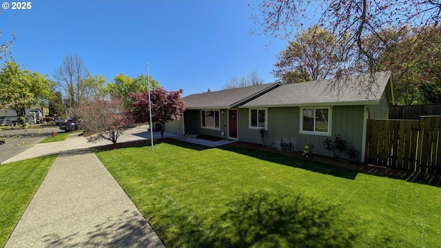 1502 Spring Garden Way, Forest Grove, OR 97116 - ranch-style home featuring a shingled roof and central AC unit
