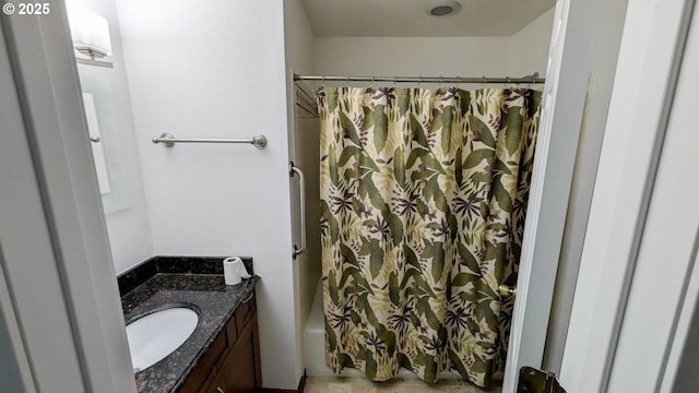1502 Spring Garden Way, Forest Grove, OR 97116 - bathroom with vanity and shower / bath combo with shower curtain