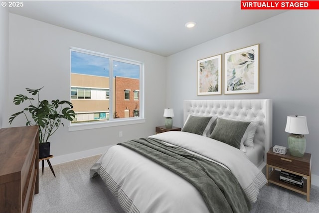 view of carpeted bedroom