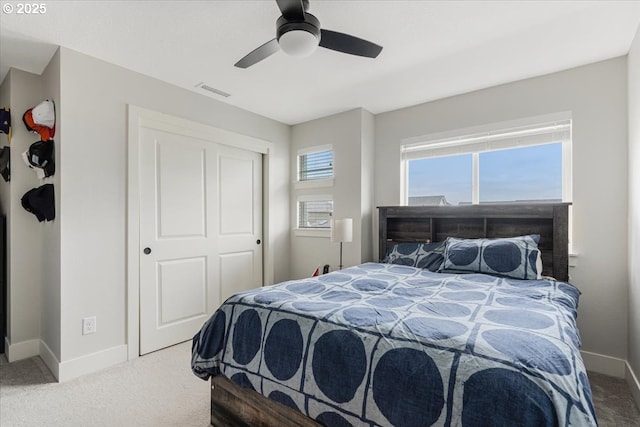 12505 NE 102nd Way, Vancouver, WA 98682 - carpeted bedroom with a closet and a ceiling fan