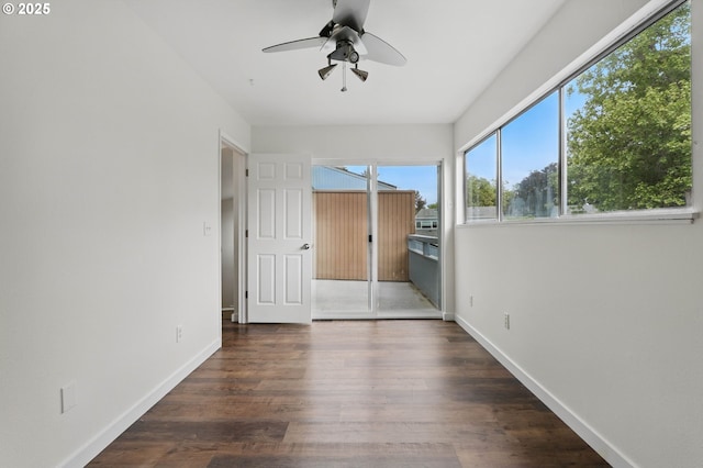 1571 NW Tanasbrook Ct, Beaverton, OR 97006 - spare room with a ceiling fan, wood finished floors, and baseboards
