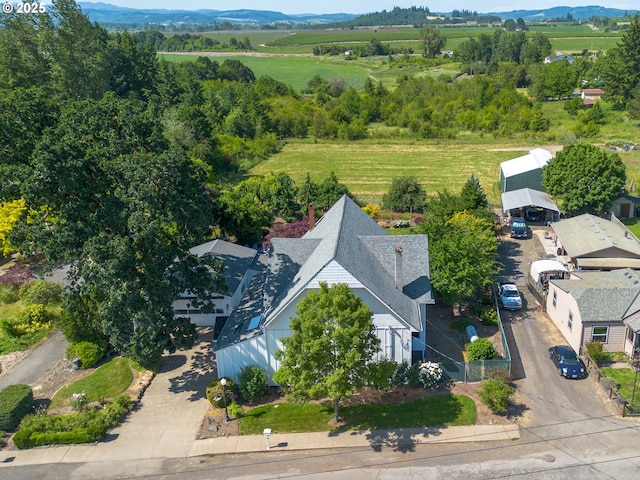 789 W Main St, Carlton, OR 97111 - aerial view of property and surrounding area with mountains