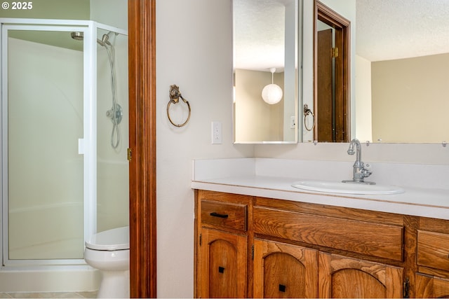2011 SW 29th Dr, Gresham, OR 97080 - full bath featuring a shower stall, vanity, and a textured ceiling