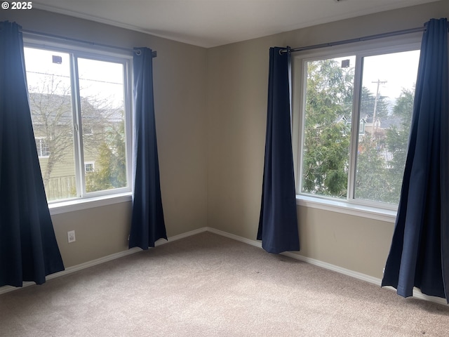 view of carpeted empty room