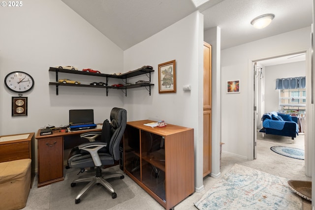 17019 SW Glen Park Ct, Beaverton, OR 97003 - office with light colored carpet, lofted ceiling, and baseboards