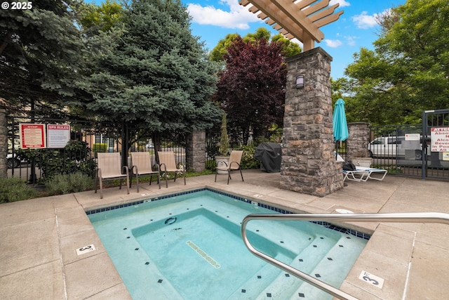 17019 SW Glen Park Ct, Beaverton, OR 97003 - view of swimming pool with a pool, grilling area, and a patio area