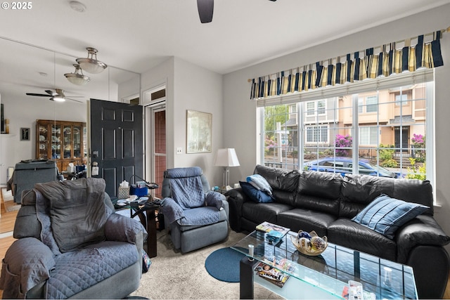 17019 SW Glen Park Ct, Beaverton, OR 97003 - living area with a ceiling fan