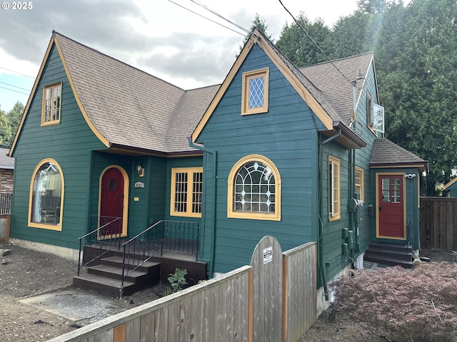 4523 NE 105th Ave, Portland, OR 97220 - view of front facade with a shingled roof and entry steps