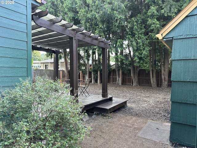 4523 NE 105th Ave, Portland, OR 97220 - fenced backyard featuring a pergola and a deck