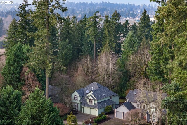 view of yard with a deck