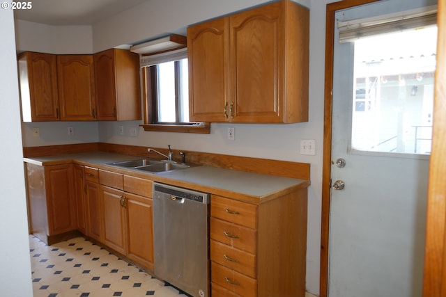 kitchen featuring dishwasher and sink