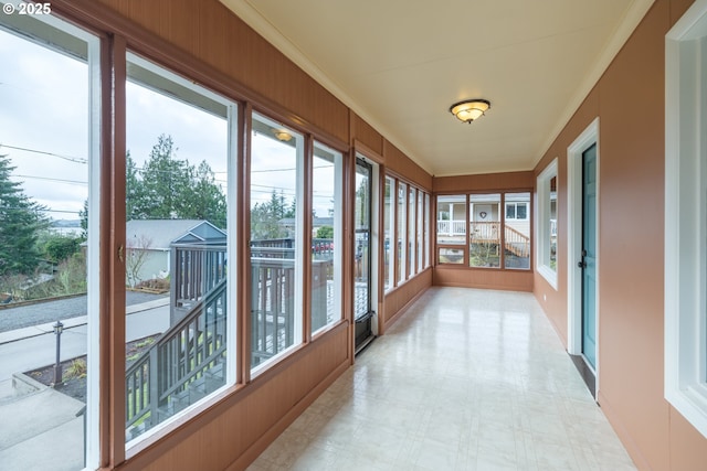 sunroom with plenty of natural light