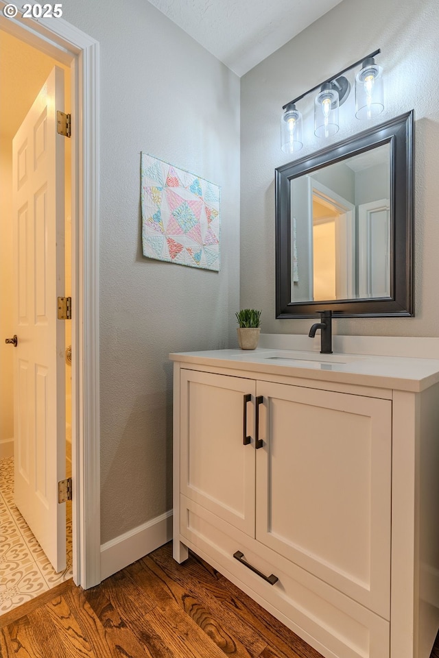 32153 SE Bluff Rd, Gresham, OR 97080 - bathroom featuring wood finished floors and vanity