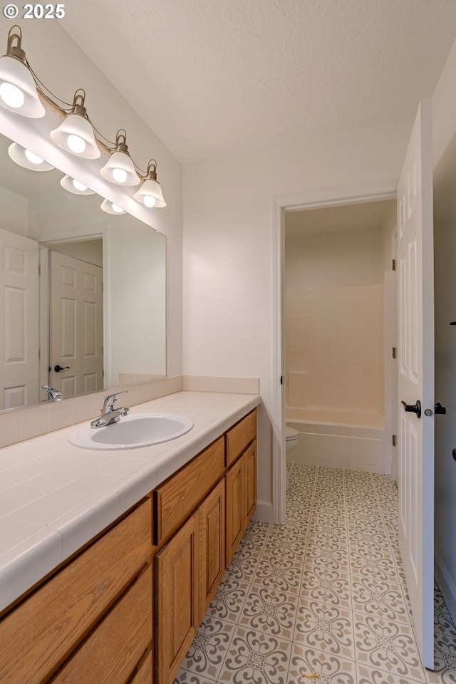 32153 SE Bluff Rd, Gresham, OR 97080 - bathroom with vanity and a textured ceiling