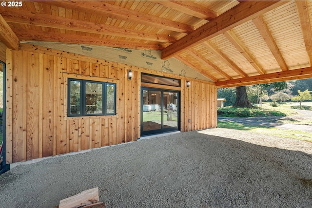 view of horse barn